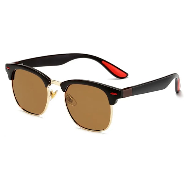Klassiska Retro Nit Polariserade Solglasögon Män Dam Märkesdesigner TR90 Ben Lättare Design Kvinnlig Man Mode Solglasögon C3 Polarized