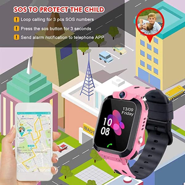 Børne Smartwatch LBS Tracker 1.44 \" Yellow