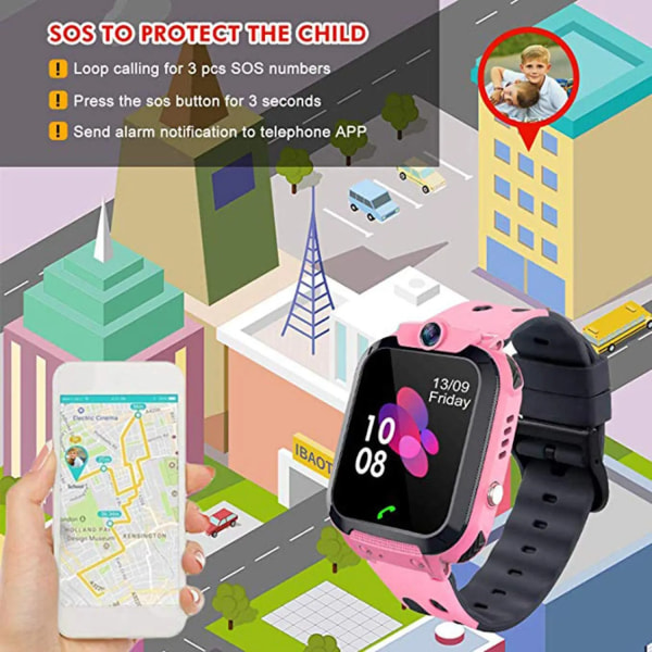 Smart Watch för barn LBS Tracker 1.44\ Blue