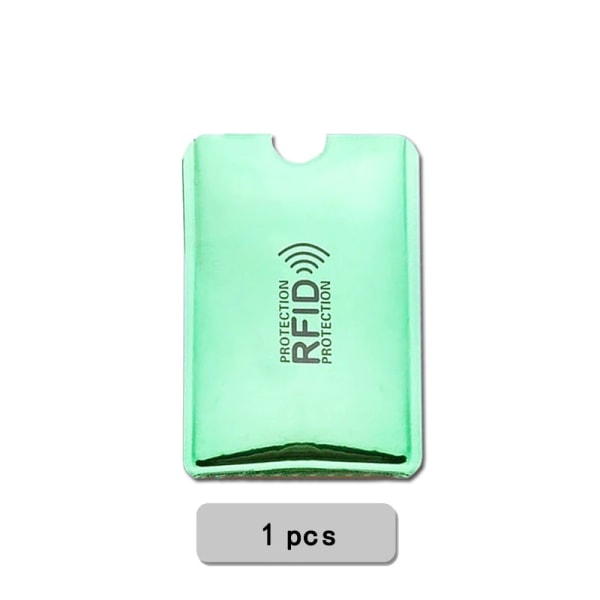 1 & 5 Valfritt kostym Anti RFID-korthållare NFC-kreditkortshållare Plånbok Herr Kvinnor Bankkorthållare Case Protector Aluminium 1 pcs Green