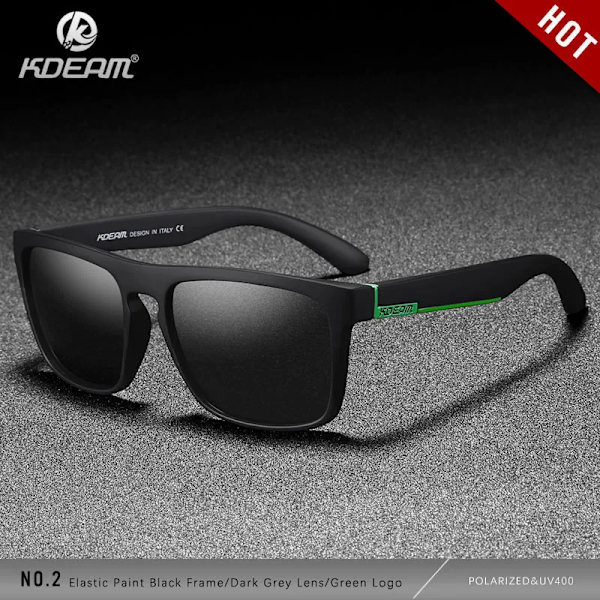 KDEAM Polarized Designer Square Solglasögon Herr eller Dam Elastisk målarram Spegel Solglasögon 17 färger tillgängliga C2