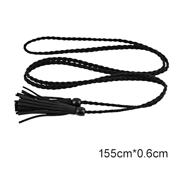 Klassiskt sammet midjebälte knytband rosett Cummerbunds modebälte för kvinnor kvinnligt brett midjeband midjebälte för ylle överrock 172cm Black B