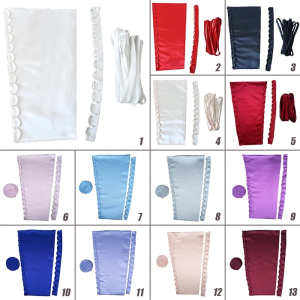 3st/ set Satin Korsett Kits Dragkedja Byte Bröllopsklänning Rygg Spets Webbing DIY Craft Bröllopsklänning Tillbehör Spets 8 light gery One Size