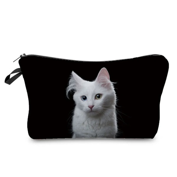 Värmeöverföring Djurmönster sminkväska Söt katt Print Kosmetiska väskor Högkvalitativ organizer Multifunktion Kvinnor Case hz5104 Cat Dog Bag