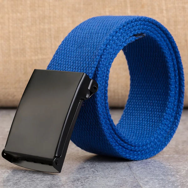 Gratis gravering Plus LONG Storlek 160 150 140 130 cm Canvasbälten Herr Anpassat namn Automatiskt spänne Damer Large Big Size Jeansbälten Sapphire 100cm