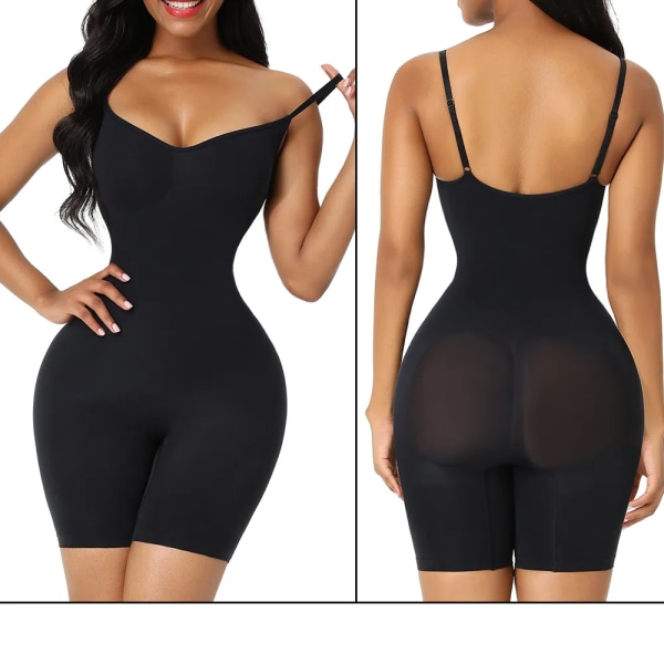 Body Shaper Fajas Colombianas Seamless Dam Bodysuit Slimming Waist Trainer Shapewear Push Up Butt Lifter Korsett Reductoras black L