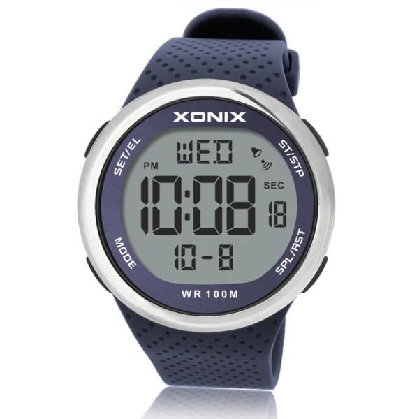 2016 nytt märke XONIX Watch Herr Militära sportklockor Mode PU Vattentät LED Digital Watch For Man Klocka digital-klocka NY-003(PU Band
