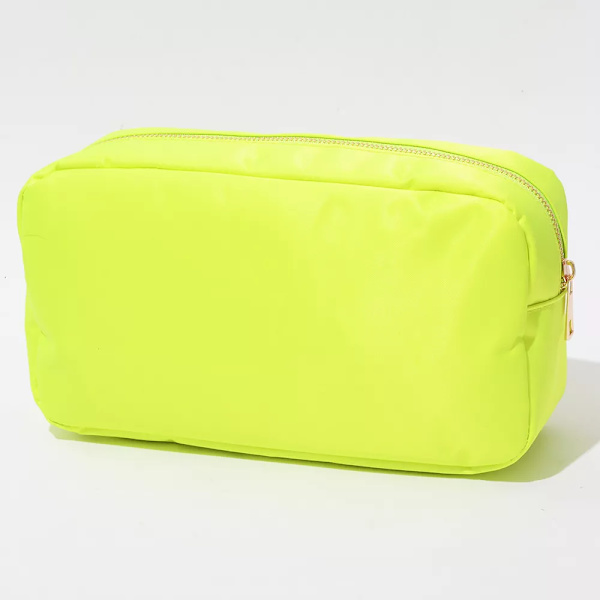 Ny vattentät nylon slitstark necessär Kosmetisk väska Enfärgad sminkväska för kvinnor Resetoalett Skönhet sminkväska Organizer no patch(.334) L(.334)