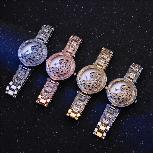 Watch Guld Watch Lyxmode Bling Damklocka Kvinnlig Quartz Watch Crystal Diamond För Kvinnor Klocka Relogio Feminino rose gold