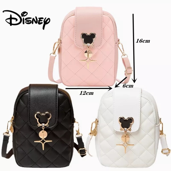Disney Musse Pigg Crossbody-väskor för kvinnor Mode Diamantbroderi Mobil förvaringsväska Flickor Casual axelväska Type 1