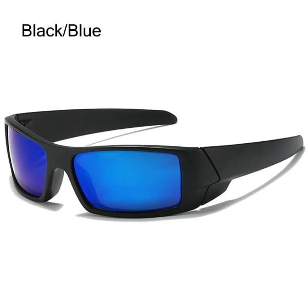 Wrap Around Y2K Cykling Solglasögon Futuristiska Sport Solglasögon 2022 Trendigt mode Solskydd Vintage Punk Goggle Glasögon Black-Blue