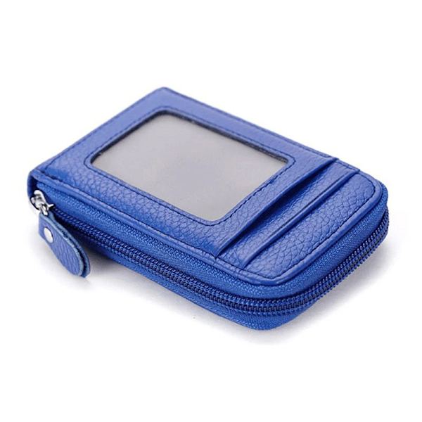 Travel Journey Bankkort Organizer Plånbok Pass ID-kort Hållare Biljett Kreditkortsväska Case Dragkedja blue