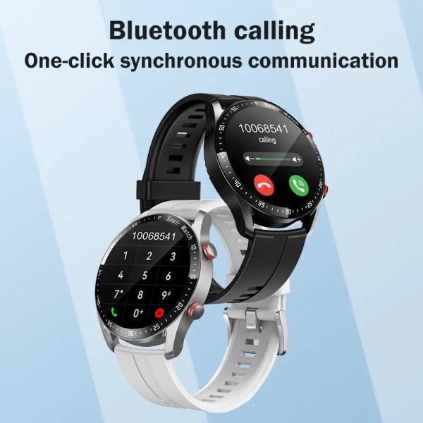 Smart Watch Bluetooth Call Ecg Ppg Full Touch Screen Väder Samtalsinformation Påminnelse Multi Voice Sports Mode Smart Armband tape white