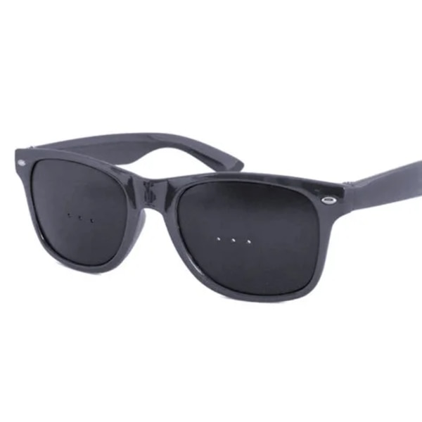 Svarta hål för solglasögon Anti-trötthet Synvård Mikroporösa glasögon Ögonträning Syn Förbättra anti-myopi Unisex C2 Black