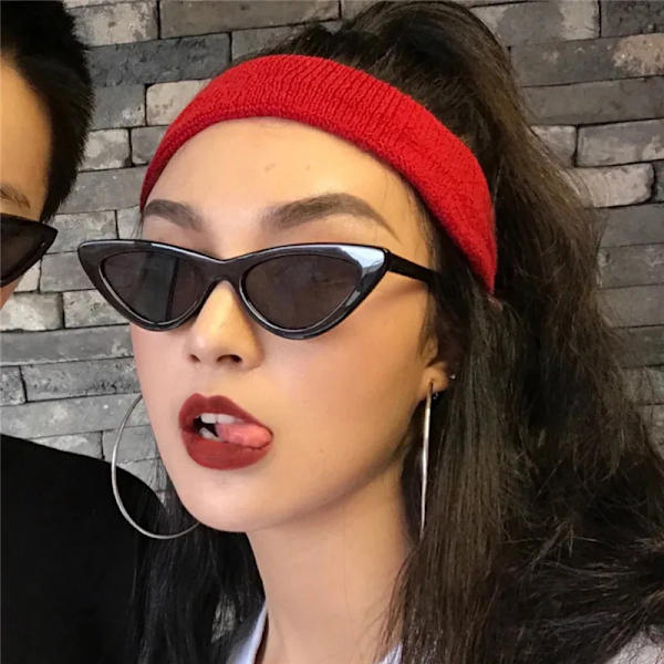 DLIDW Sommarmode Solglasögon Liten båge Okulary UV400 nyanser Polariserade Vintage Glasögon Solskydd utomhus Solglasögon Red