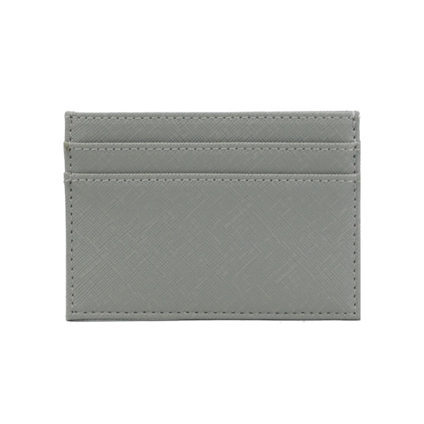 Anpassade bokstäver Män PU Läder Kreditkortshållare Anpassa initialer Slim Card Plånbok Monogram Namnskort Case Kvinnor Gör-det-själv present saffiano grey