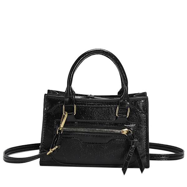 Designerväska Lyx Ny stil Handväska För Kvinna Läder Damväska Trendig Enfärgad Crossbody axelväskor Hög kvalitet Black 2 shoulder bag (20cmMax Length30cm)