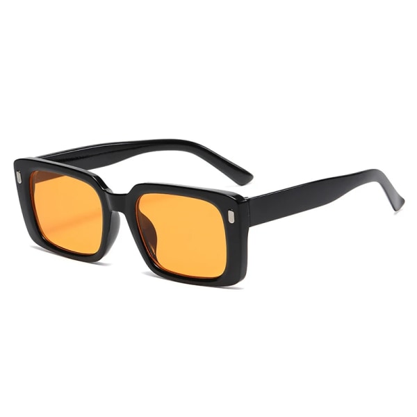 Vintage Nit Fyrkantiga Solglasögon Kvinna Märke Designer Personlighet Solglasögon Kvinnligt Mode Orange Retro Oculos De Sol Black Orange Other