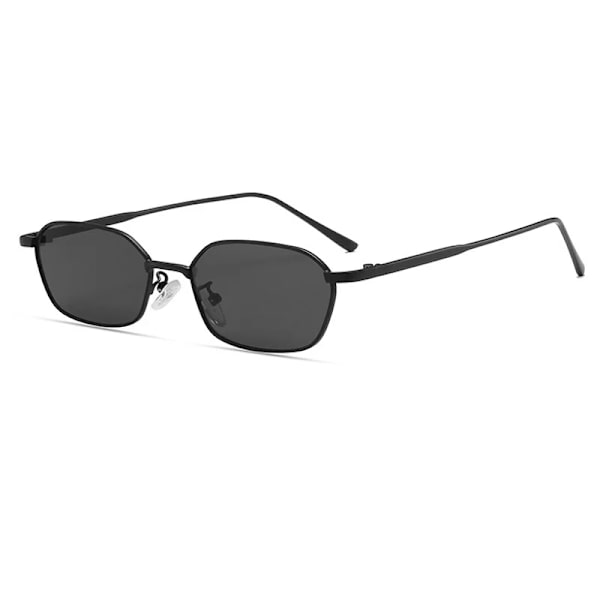 OEC CPO Small Square Solglasögon Kvinnor Män Märke Steampunk Metallram Solglasögon Herr Retro Glasögon UV400 Glasögon O949 C1 Black-Black