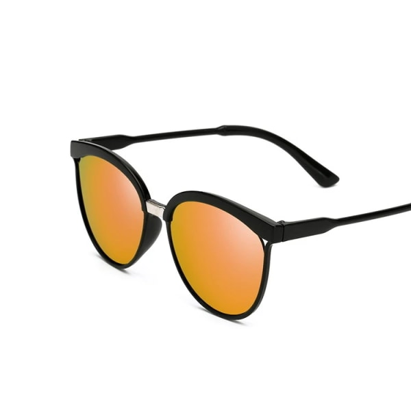 Vintage Svarta Solglasögon Kvinna Cat Eye Solglasögon För Kvinna Färg Lins Spegel Dam Solglasögon Kvinnligt Modemärke Design Oculos Red Lens