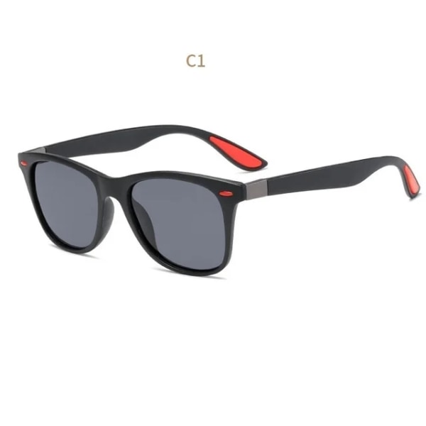 2022 Polariserade solglasögon Märke Designer Driving Shades Herr Solglasögon Man Retro Billiga Lyx Kvinnor UV400 Gafas C1 Black red aspictures