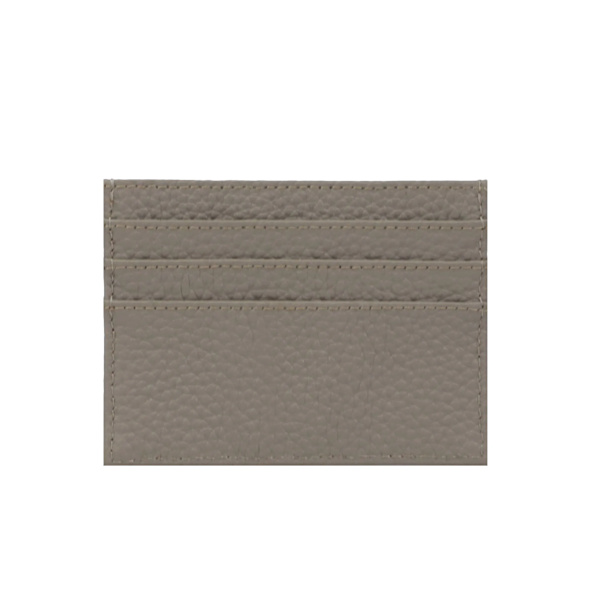 Anpassad 100 % koläder Pebble Mönster Kreditkortshållare Smal plånbok Män Kvinnor Plånbok Pocket Card Custom Initial Letters Case light grey 0695