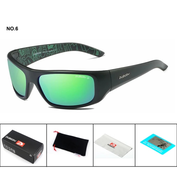 DUBERY Polariserade solglasögon för män Körskydd för män Retro Gafas De Sol Hombres glasögon C6 MULTI