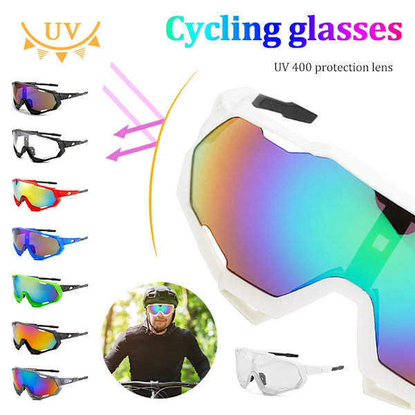 Utomhuscykling Solglasögon UV-skydd Vindtäta glasögon polariserad lins män kvinnor sport solglasögon glasögon fiskeglasögon C