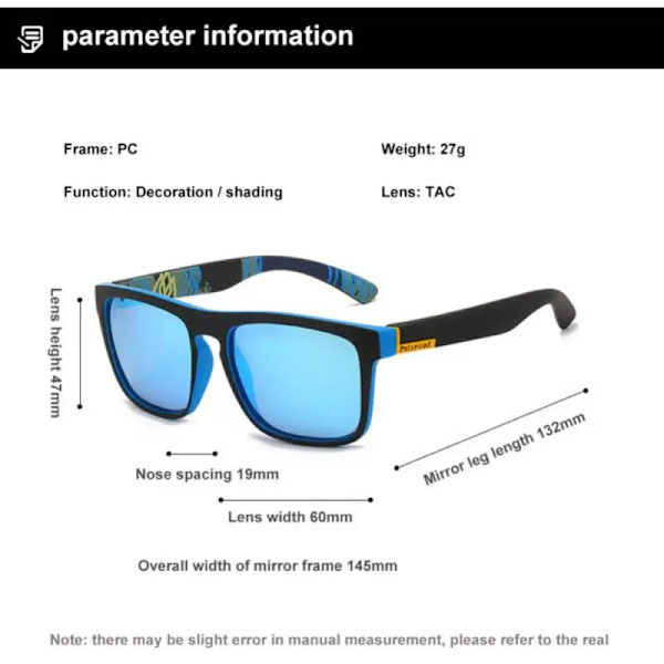 Solglasögon Man Mode Fyrkantig ram Retro Cykling Solglasögon Polariserade solglasögon Kvinnor Körning Fiske Glasögon Goggle UV400 04 Sunglasses