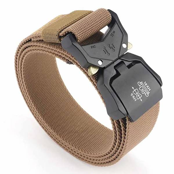 Taktiskt bälte Quick Release Army Style Stridsbälten Svart Herr Nylon Militär midjeband Utomhus Jakt Sporttillbehör 125cm Style 2 Army Green 125cm
