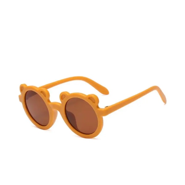 Flickor Pojkar Söta Björn Solglasögon UV400 Barn Tecknad Retro Runda Solglasögon Utomhusglasögon Baby Shade Glasögon Party Glasögon A02