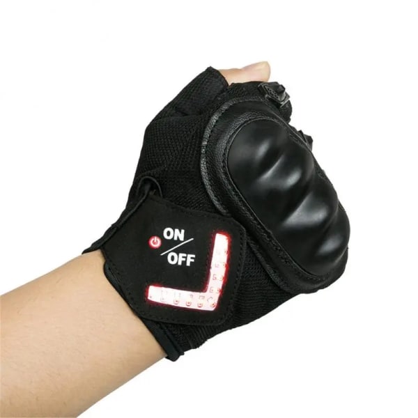 1 par Gravity Sensing Cyling-handskar Blinkers Halvfingerhandskar Automatiskt varningsljus Smart Steering Halvfingerhandskar Gravity Sensing(.971) L(.971)