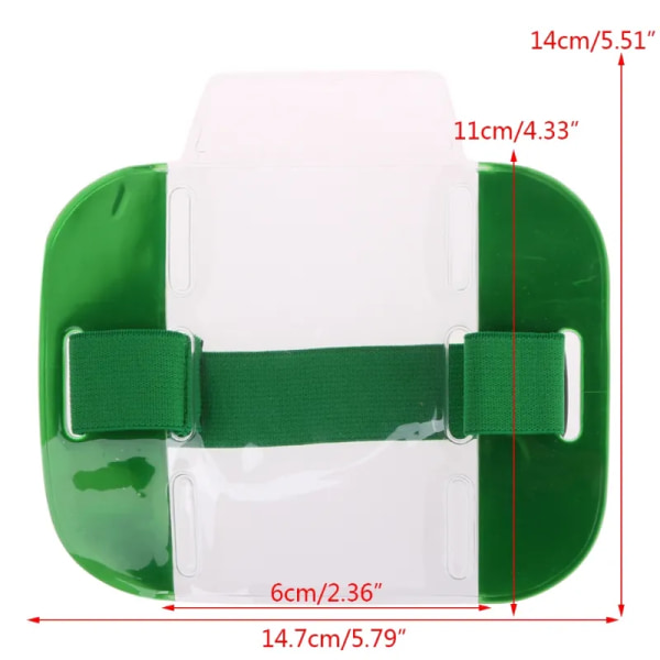 Elastiskt armband ID-bricka Hållare Foto Armband Case light green