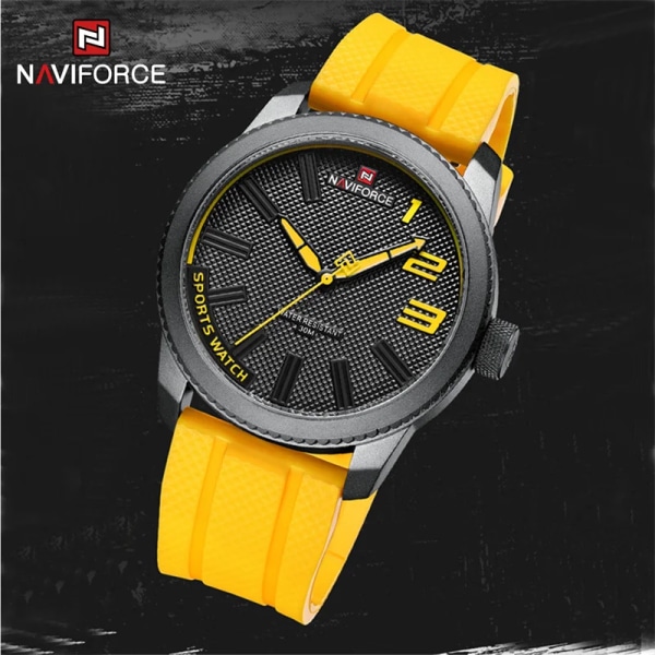 2022 Top Märke Lyx Silikonrem NAVIFORCE Herrklockor Vattentät Sport Kvarts Watch Herrklocka Relogio Masculino SWGN