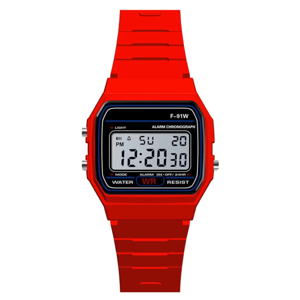 Unisex män Kvinnor Digitala klockor Lyx Herr Analog Militär Sport Led Life Vattentät Watch Kvinnor Zegarek Damski Orologio Red