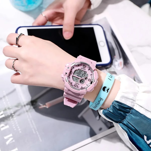 Digitala klockor för kvinnor Män Barn Watch 24 timmar Mode Watch LED Elektronisk Sport Kvinnlig Klocka reloj mujer Style 2(.323)