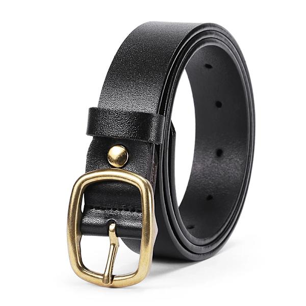 BISONDENIM 2022 New Fashion Classic äkta kohudsläderbälten för kvinna Lyxigt designermärke Bälte Automatiskt spänne B60246-1B one size