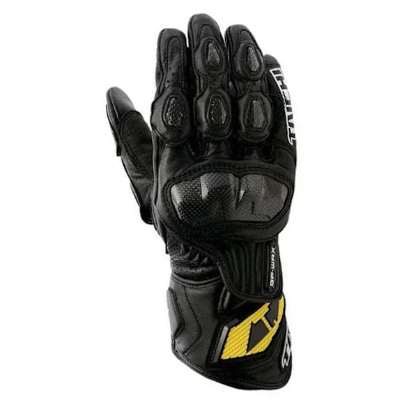 Taichi Motorcykel Racing Kolfiber Andningsbara Läderhandskar Off-Road Motorcykel Racing Perforerade Läder Skyddshandskar black M