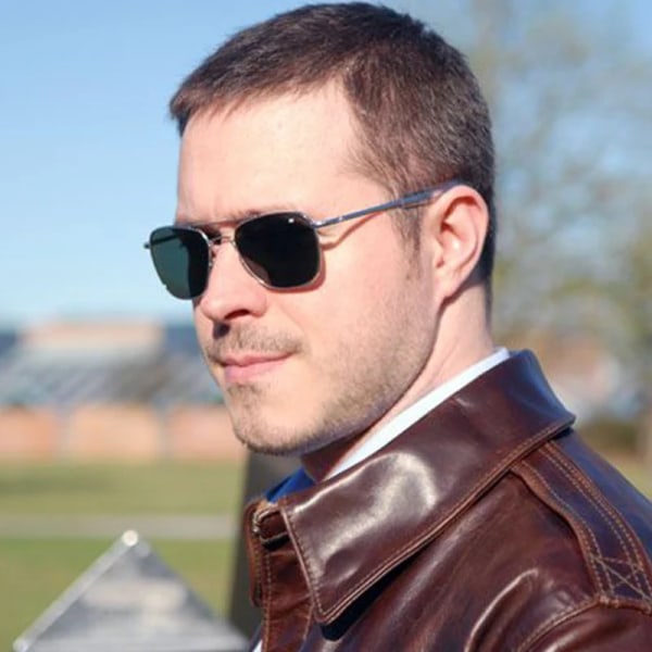 Aviation rektangel ao logotyp solglasögon kvinnor män 2022 uv400 lyxmärke designer glaslins oculos de sol masculino uv protectio gold-tea Glass lenses