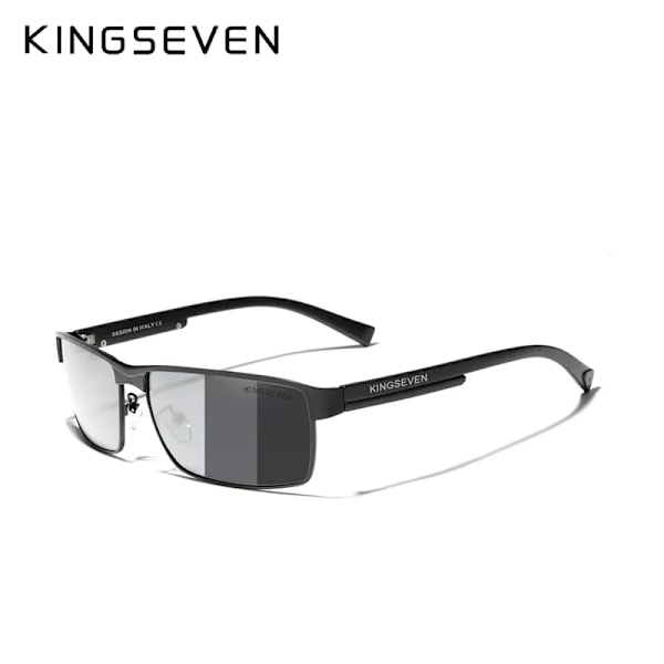 KINGSEVEN Mode Photochromic Solglasögon Män Kvinnor Chameleon Polarized Pilot Solglasögon Anti-bländning Körglasögon UV400 Silver Photochromic