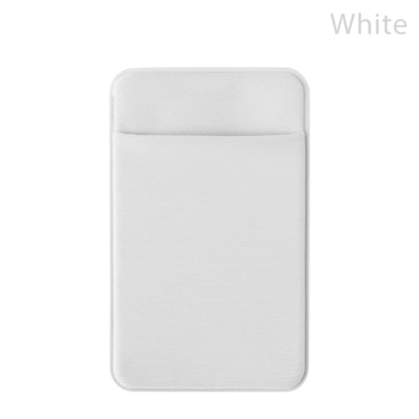 1 st mode elastisk mobiltelefon korthållare Mobiltelefon case Kredit ID-kortshållare självhäftande klistermärkesficka White(.107)