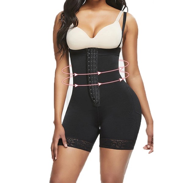 Högkompression Skims Shapewear Bodyshaper Magkontroll Höftlyftare Fajas Colombianas Butt LifterBody Shaper Framkrokar Beige S