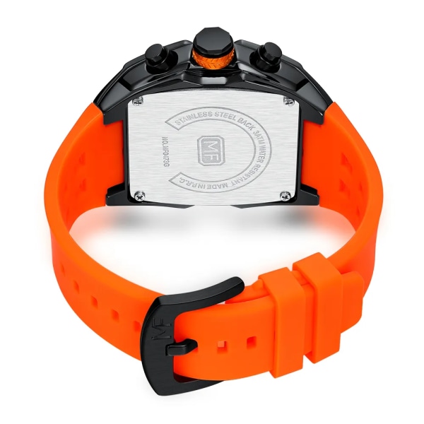 MINI FOCUS Herrklockor Lyx Sport Watch För Herr Vattentät Med Lysande Visar Kronograf Armbandsur Silikonarmband MF0473G05