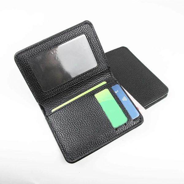 Super Slim Mjuk Plånbok Läder Mini Kreditkort Plånbok Plånbok Korthållare Män Plånbok Tunn Liten dark blue