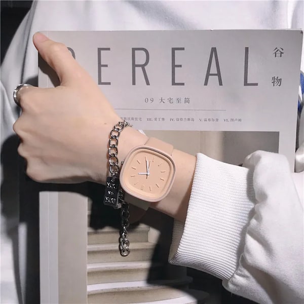Premium Square Watch Dam Enkel Design Mode All-match Watch Damklockor för kvinnor Quartz Damklockor Femme Luxury coffee 2