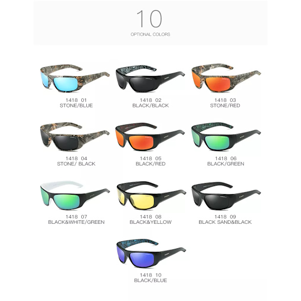 DUBERY Brand Design Herrglasögon Polarized Night Vision Solglasögon Herr Retro Man Solglasögon För Herr UV400 Skärmar 1418 C7 Polarized D1418