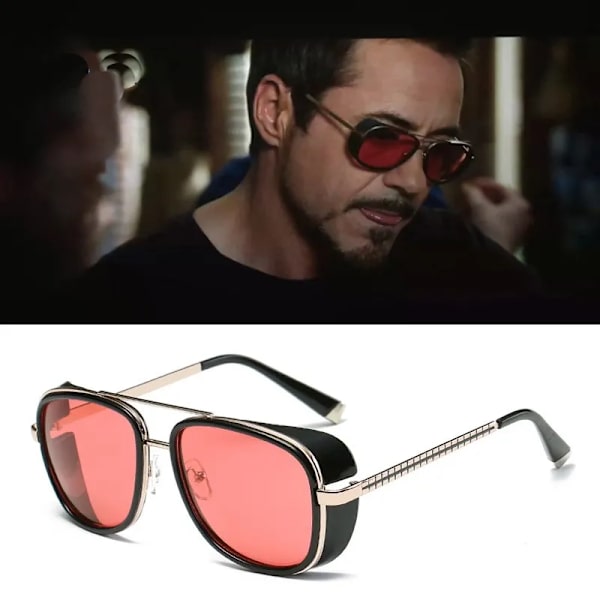 Iron Man 3 Matsuda TONY stark Solglasögon Herr Rossi Coating retro Vintage Designer Solglasögon Oculos Masculino Gafas del UV400 9-XY62-C4 as other