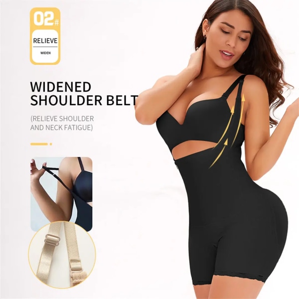 Waist trainer Pärmar och Shapers för kvinnor Modelleringsrem Bantning Shapewear Body Shaper Gördlar Bälte Butt Lifer 1916 black 4XL