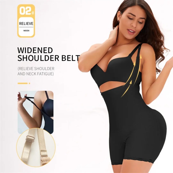 Waist trainer Pärmar och Shapers för kvinnor Modelleringsrem Bantning Shapewear Kroppsformare Gördlar Bälte Butt Lifer 1916B black L