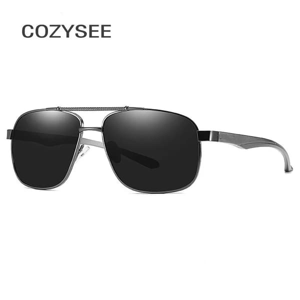 Polariserte UV400 Speil Solbriller for Menn og Kvinner, Oculos de sol SILVER GREY PC CASE